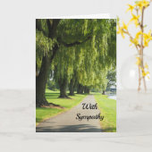 Nature Willow River Pathway Foto Beileid Karte (Gelbe Blume)