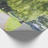 Nature Willow River Pathway Foto Geschenkpapier (Ecke)