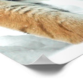 Nature Winter Foto Tiger Snow Mountains Poster (Ecke)
