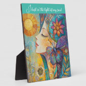 Nature Woman Boho Tabletop Plaque mit Easel Fotoplatte (Seite)