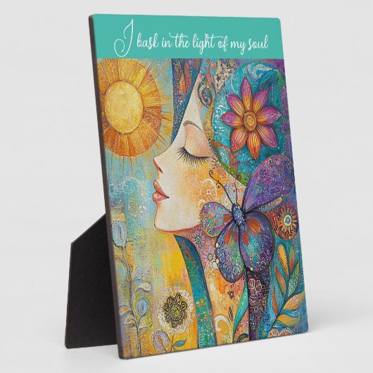 Nature Woman Boho Tabletop Plaque mit Easel Fotoplatte (Seite)