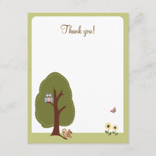 Nature Woodland Earthy Flat Danke Karte