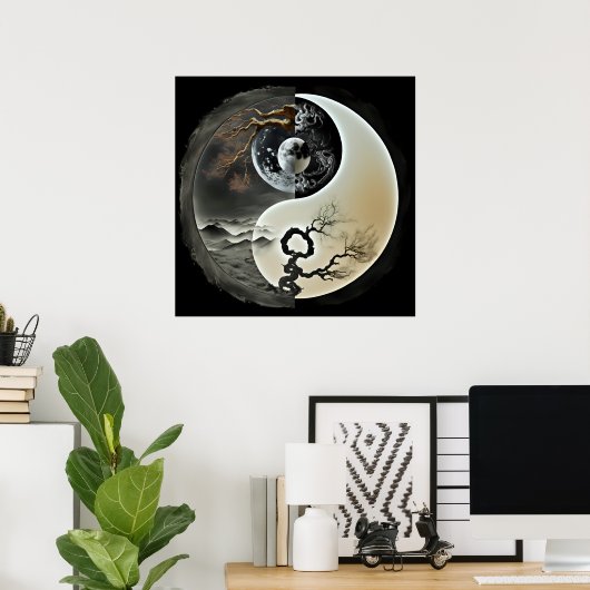 Nature Yin und Yang Poster (Heimbüro)