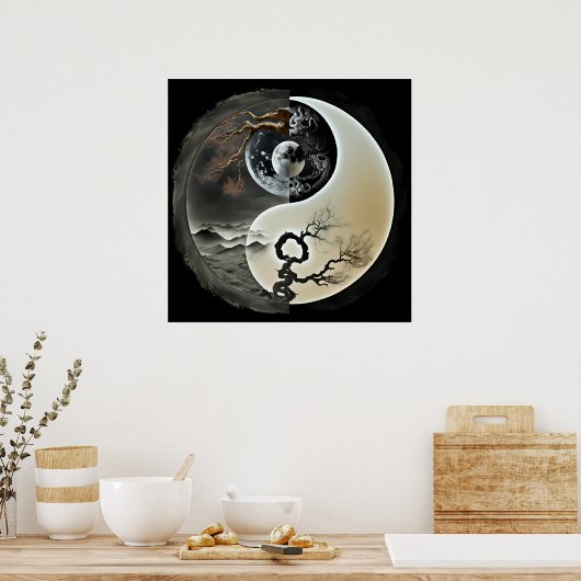 Nature Yin und Yang Poster (Küche)