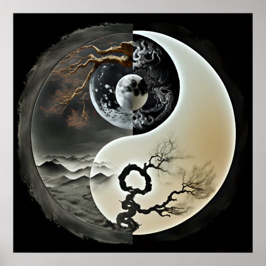 Nature Yin und Yang Poster (Vorne)