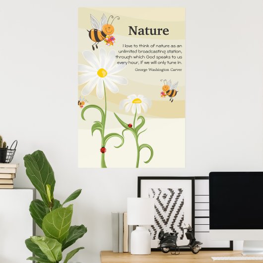 Nature Zitat - George Washington Carver Poster (Heimbüro)