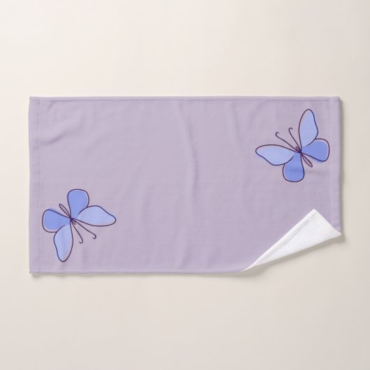 Natureal Inspiriert Lichtblau-Schmetterling-Insekt Badhandtuch Set (Handtuch)