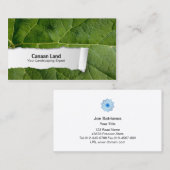 Natureanpassbarer Leaf Closeup-Visitenkarte Visitenkarte (Vorne/Hinten)