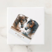 Naturebrown Pferde hinzufügen Hochzeit Geschenkanhänger (Beispiel)