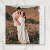 Naturebrown Pferde hinzufügen Hochzeit Geschenkanhänger (Rückseite)