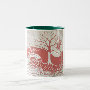 Naturecycle rote grüne Tasse
