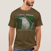 Naturefotografie Brown Thrasher Vogelbeobachter T T-Shirt (Vorderseite)