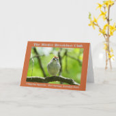 Naturefotografie Chipping Sparrow Vogelbeobachter Karte (Gelbe Blume)