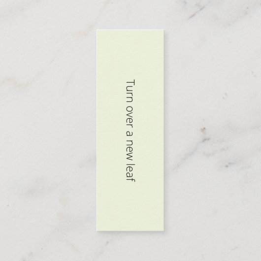 Naturefotografie Grüne Blätter Lesezeichen Neues B Mini Visitenkarte (Rückseite)