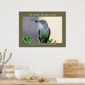 Naturefotografie Mockingbird-Vogelbeobachter Poster (Küche)