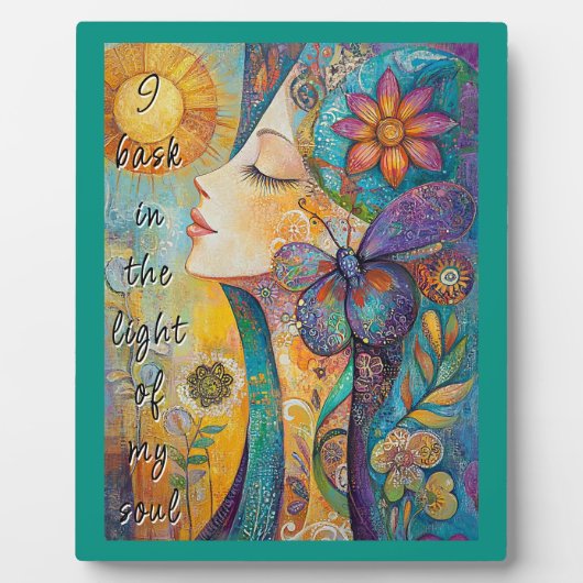 Naturegeist Frau Tabletop Plaque mit Easel Fotoplatte (Vorderseite)