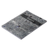 Naturegeologie Gray Granite Blau Details zu jedem  Notizblock (Linke Seite)