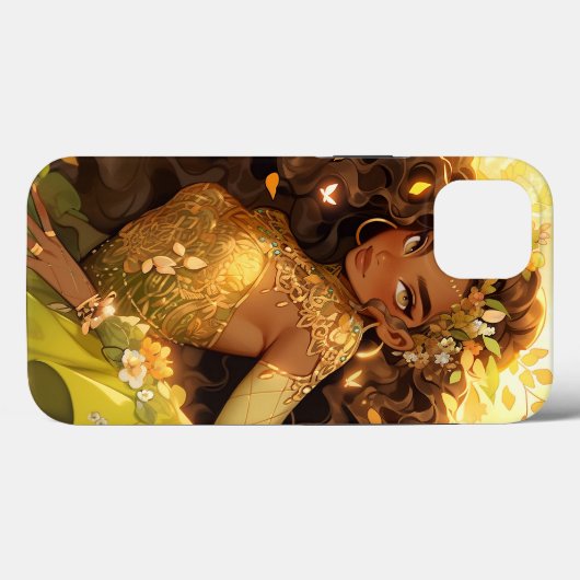 Naturegoddess African American Fantasy Art Case-Mate iPhone Hülle (Rückseite (Horizontal))