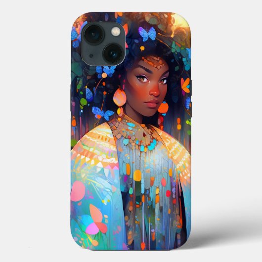 Naturegoddess African American Fantasy Art Case-Mate iPhone Hülle (Rückseite)