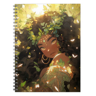 Naturegoddess African American Fantasy Art Notizblock