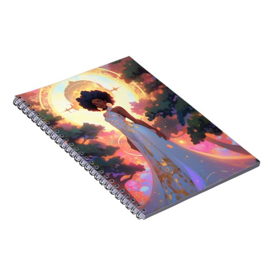 Naturegoddess African American Fantasy Art Notizblock (Rechte Seite)