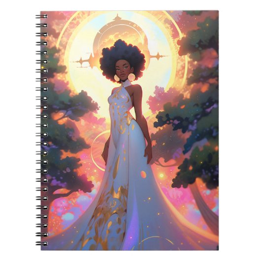Naturegoddess African American Fantasy Art Notizblock (Vorderseite)