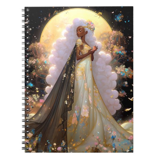 Naturegoddess African American Fantasy Art Notizblock (Vorderseite)