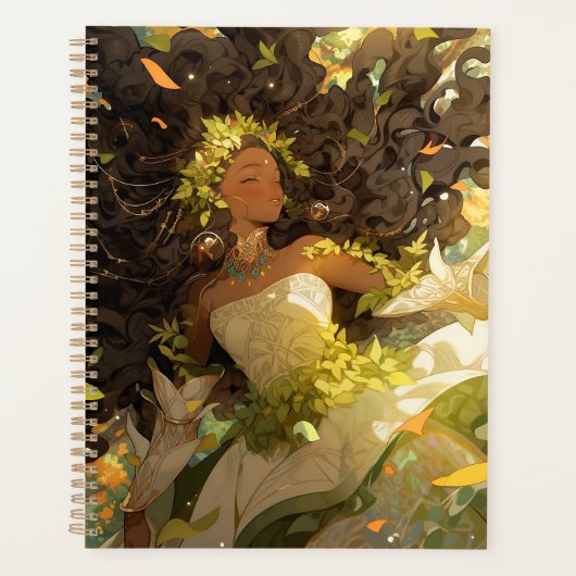 Naturegoddess African American Fantasy Art Planer (Vorderseite)