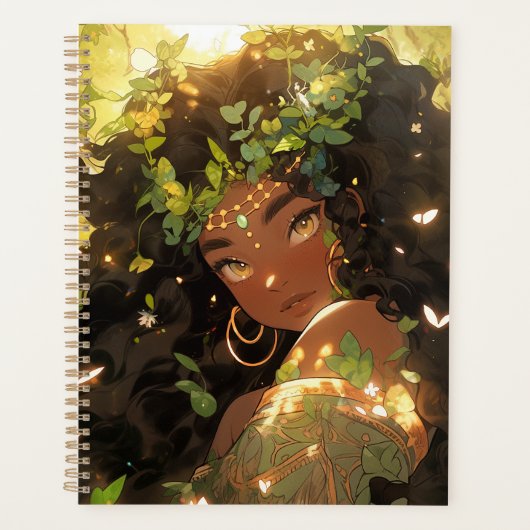 Naturegoddess African American Fantasy Art Planer (Vorderseite)