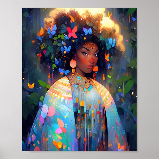 Naturegoddess African American Fantasy Art Poster (Vorne)