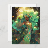 Naturegoddess African American Fantasy Art Postkarte (Vorne/Hinten)