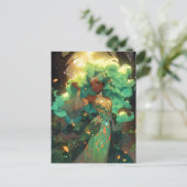 Naturegoddess African American Fantasy Art Postkarte (Stehend Vorderseite)