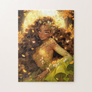 Naturegoddess African American Fantasy Art Puzzle
