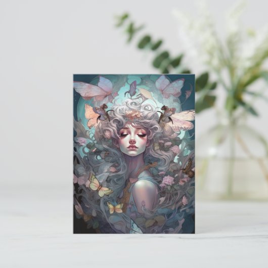 Naturegoddess Surreal Fantasy Art Postkarte (Stehend Vorderseite)