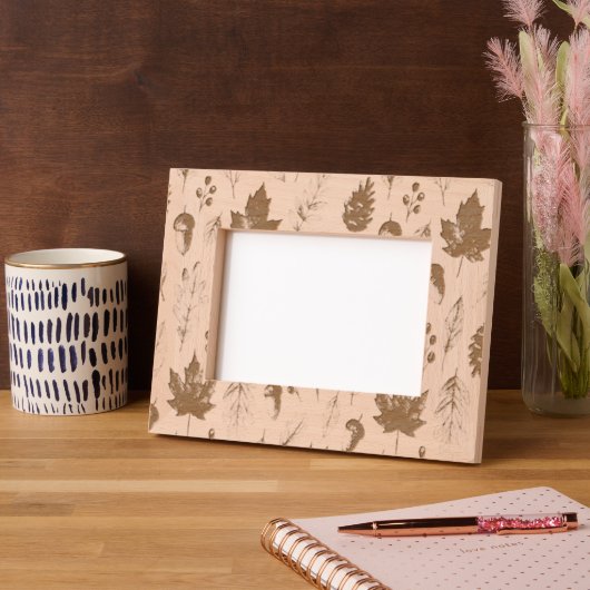 Natureherbstmuster Geätzte Rahmen (Linke Ecke)