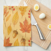 Natureherbstmuster Geschirrtuch (Viertel Falte)