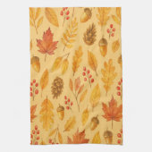 Natureherbstmuster Geschirrtuch (Vertikal)