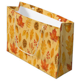 Natureherbstmuster Große Geschenktüte