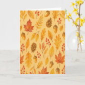 Natureherbstmuster Karte (Gelbe Blume)