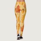 Natureherbstmuster Leggings (Rückseite)