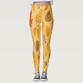Natureherbstmuster Leggings (Vorderseite)