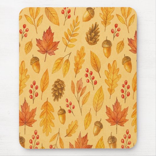 Natureherbstmuster Mousepad (Vorne)