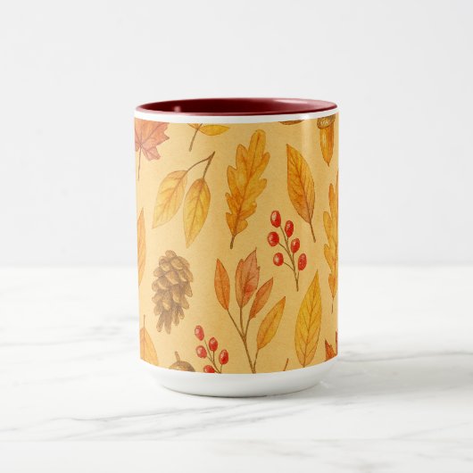Natureherbstmuster Tasse (Zentrum)