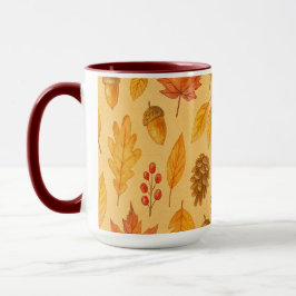 Natureherbstmuster Tasse