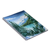 Naturei Winter Himmel Bergsee Pinien Notizblock (Rechte Seite)