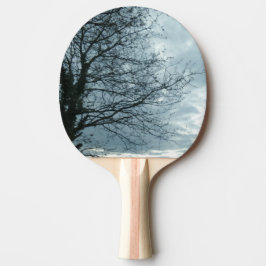 Natureingpongpaddel, roter Gummi hinten Tischtennis Schläger