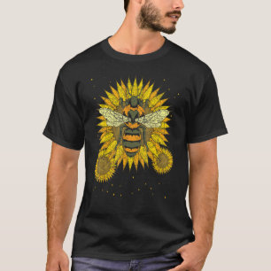 Natureinsekt Hippie Blume Blossom Florist Bee Su T-Shirt