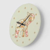 Naturelementar Blumendesign Große Wanduhr (Winkel)