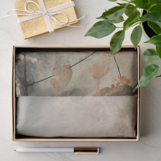 Naturelemente Abstrakter botanischer Hintergrund K Seidenpapier (Geschenk)