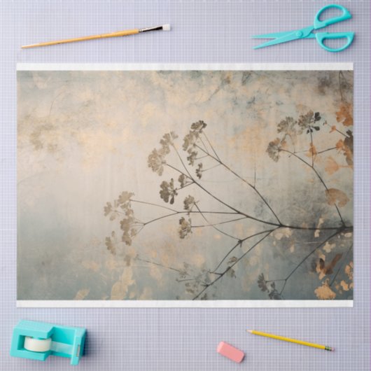 Naturelemente Abstrakter botanischer Hintergrund K Seidenpapier (Basteln)